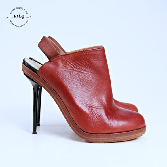 Nicholas Kirkwood Heeled Booties Brown Women EU 40.5 US 9-9.5
